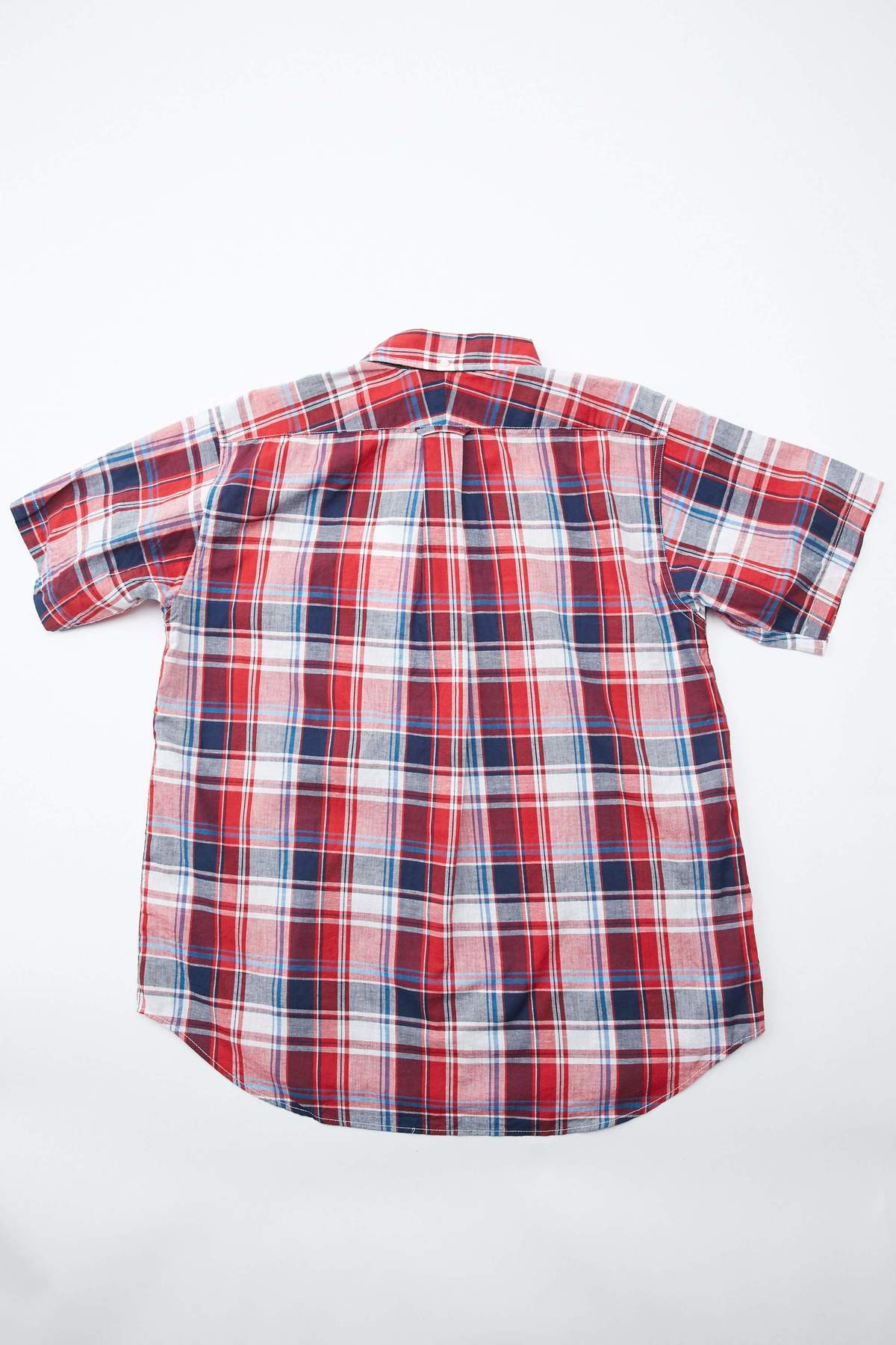 Engineered Garments Popover BD Shirt - Red/Navy CL Madras