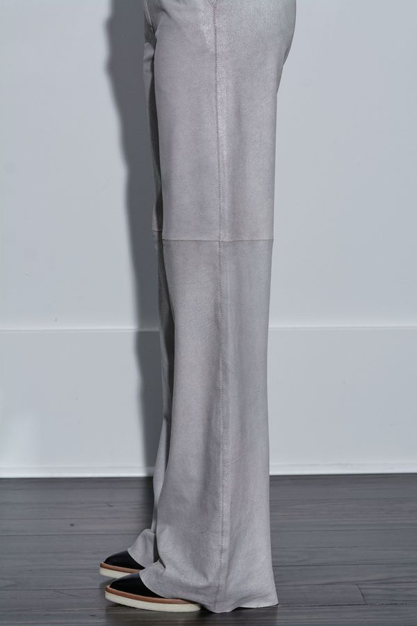 Vanderwilt Highwaisted Leather Pant - Chalk Crackle Vanderwilt Highwaisted Leather Pant - Chalk Crackle