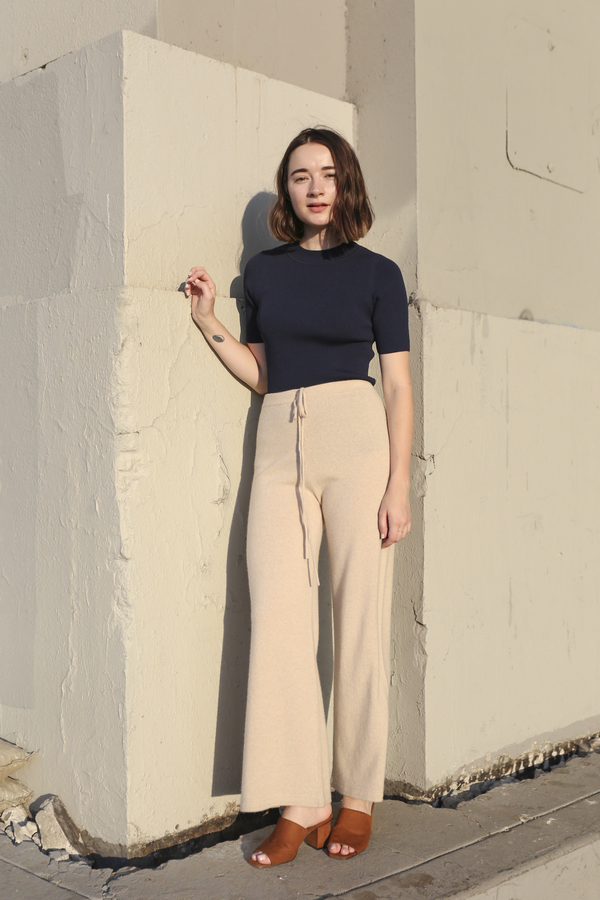 pre order objects without meaning cashmere sweater pant oat