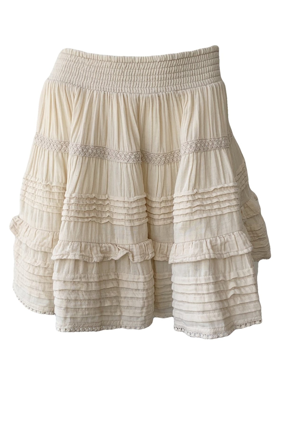 Gypsy Beige Ruffle Skirt Ona Gypsy Ruffle Skirt Khaki