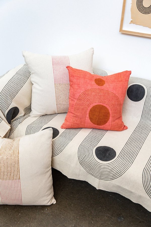 Block Shop Textile Palace Pillow - CORAL Block Shop Textile Palace Pillow - CORAL