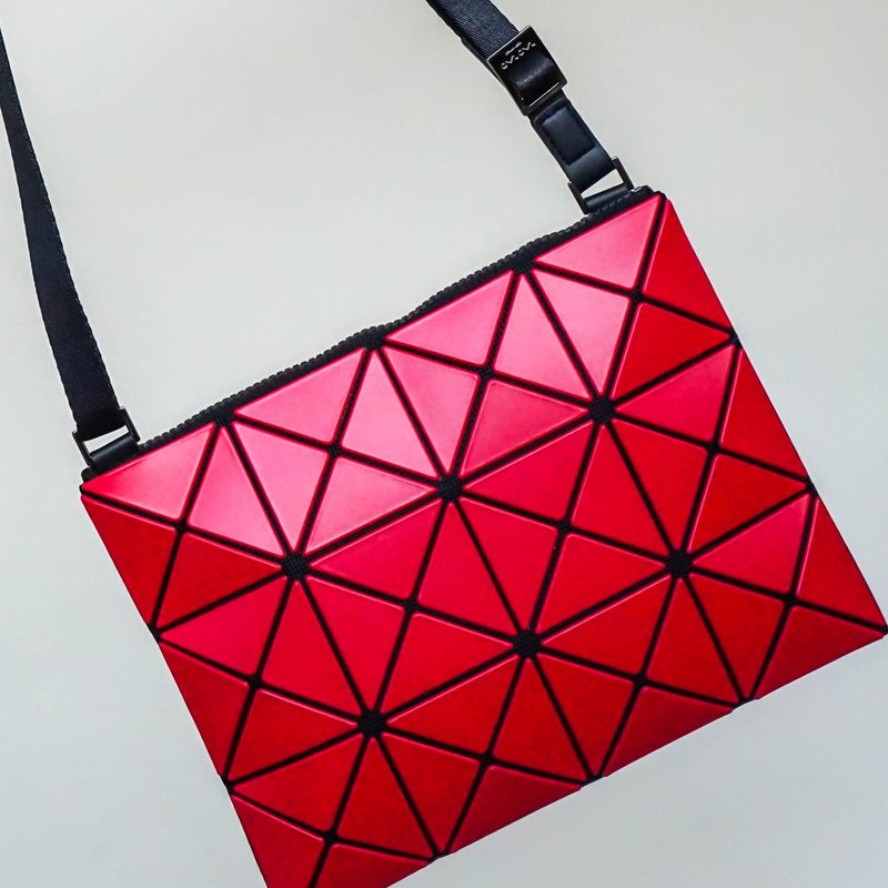 Issey Miyake Bao Bao Lucent Matte Crossbody Bag - Red | Garmentory