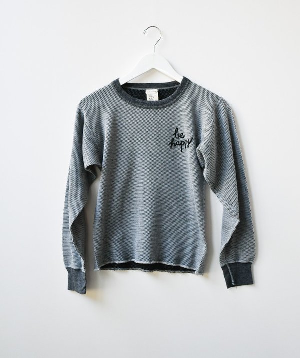 I Stole My Boyfriend's Shirt Vintage Embroidered Thermal Crewneck I Stole My Boyfriend's Shirt Vintage Embroidered Thermal Crewneck