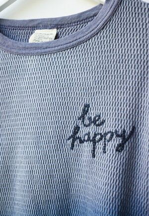 I Stole My Boyfriend's Shirt Vintage Embroidered Thermal Crewneck I Stole My Boyfriend's Shirt Vintage Embroidered Thermal Crewneck