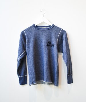 I Stole My Boyfriend's Shirt Vintage Embroidered Thermal Crewneck I Stole My Boyfriend's Shirt Vintage Embroidered Thermal Crewneck