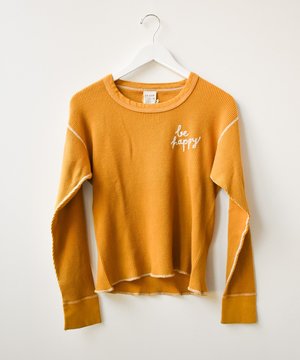 I Stole My Boyfriend's Shirt Vintage Embroidered Thermal Crewneck I Stole My Boyfriend's Shirt Vintage Embroidered Thermal Crewneck