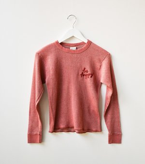 I Stole My Boyfriend's Shirt Vintage Embroidered Thermal Crewneck I Stole My Boyfriend's Shirt Vintage Embroidered Thermal Crewneck