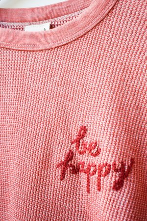 I Stole My Boyfriend's Shirt Vintage Embroidered Thermal Crewneck I Stole My Boyfriend's Shirt Vintage Embroidered Thermal Crewneck