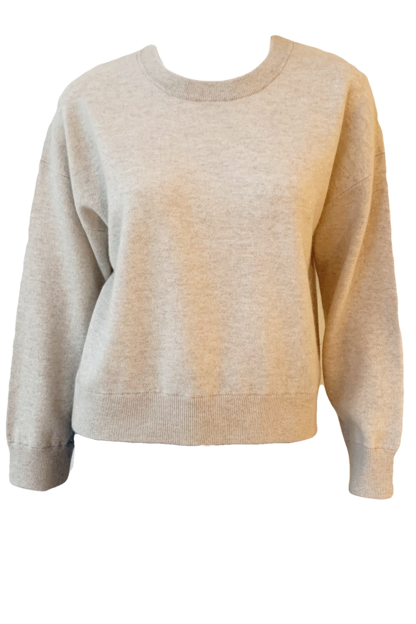 vince double layer crew neck cashmere sweater