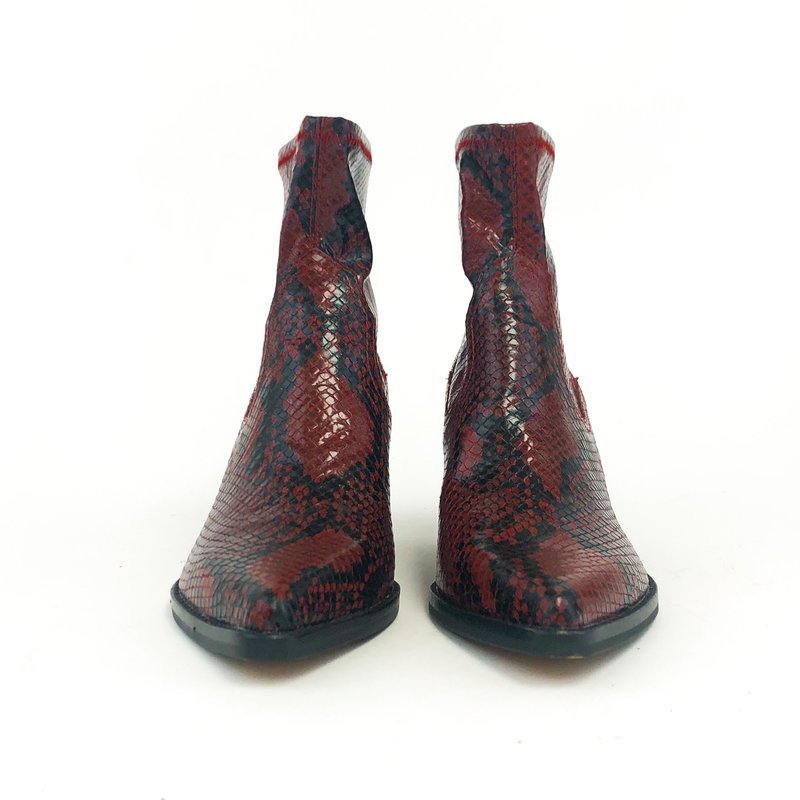 Dolce Vita Shanta ankle boot red snake Garmentory