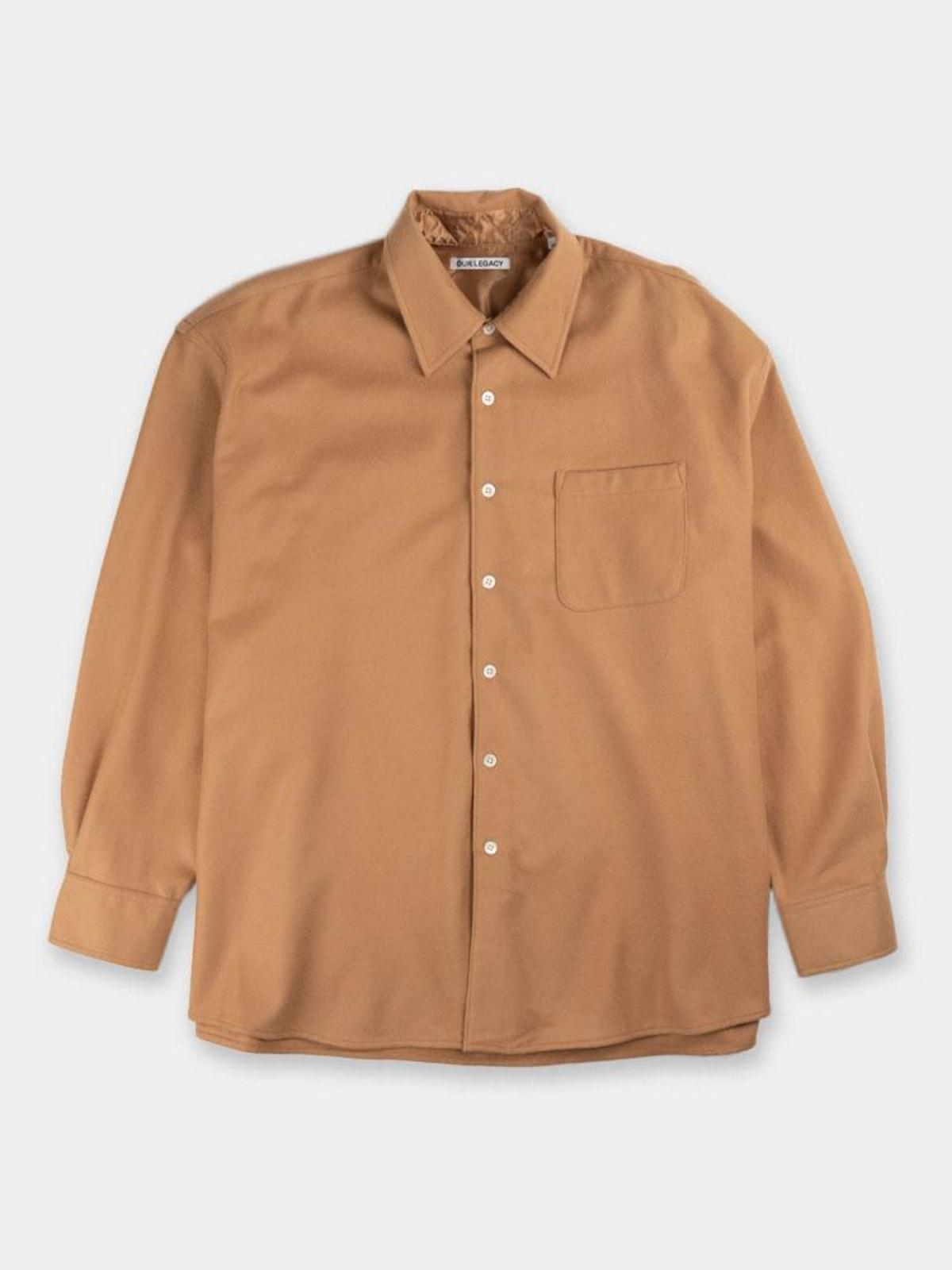 Our Legacy Borrowed Wool Shirt - Camel | Garmentory