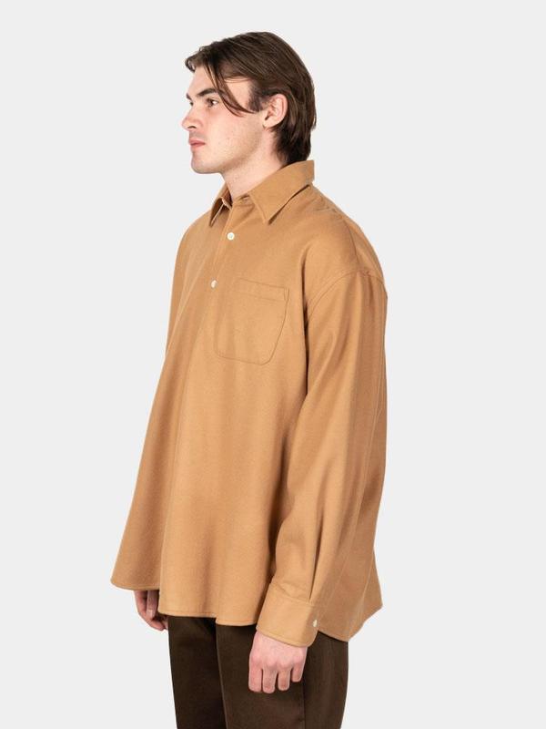 Our Legacy Borrowed Wool Shirt - Camel | Garmentory
