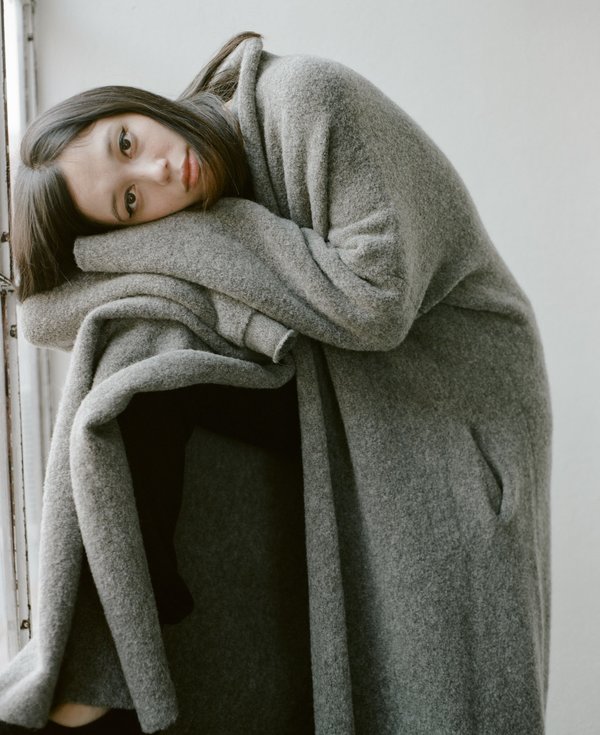 Lauren Manoogian Uzbek Cardigan - Grey Melange | Garmentory