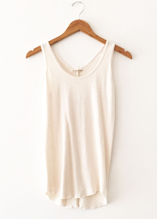 Black Crane Tank Top - Cream Black Crane Tank Top - Cream