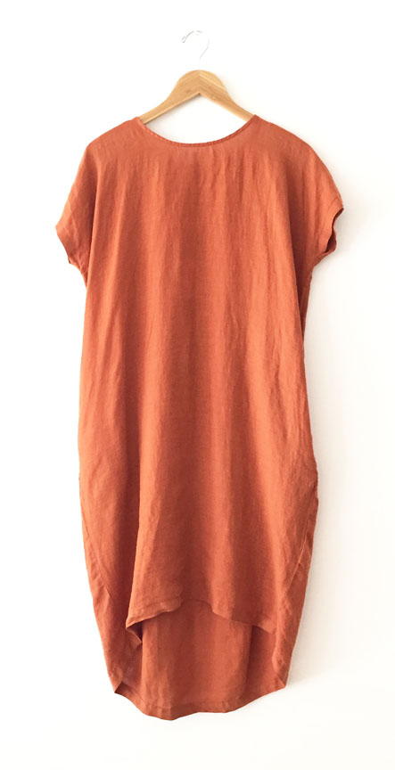 Black Crane Pleated Cocoon Dress - Brick Black Crane Pleated Cocoon Dress - Brick