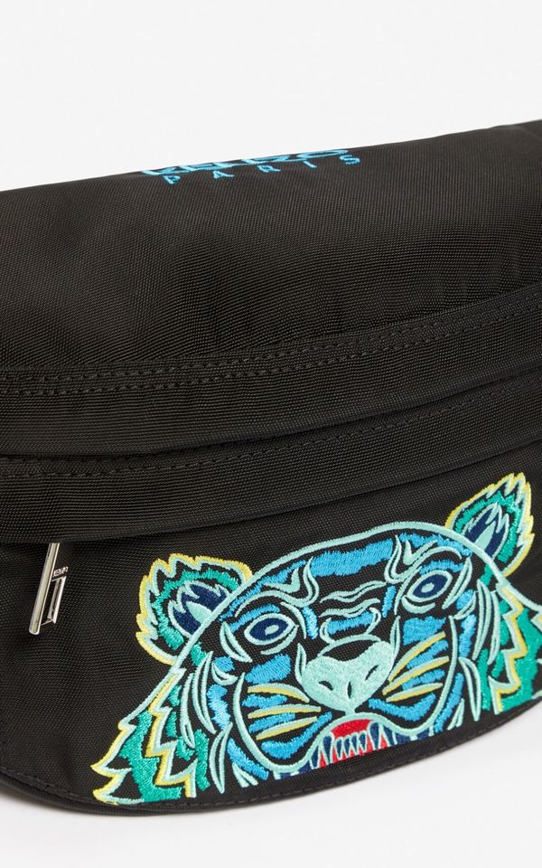 Kenzo Tiger Embroidered Mini Bumbag - Black Kenzo Tiger Embroidered Mini Bumbag - Black