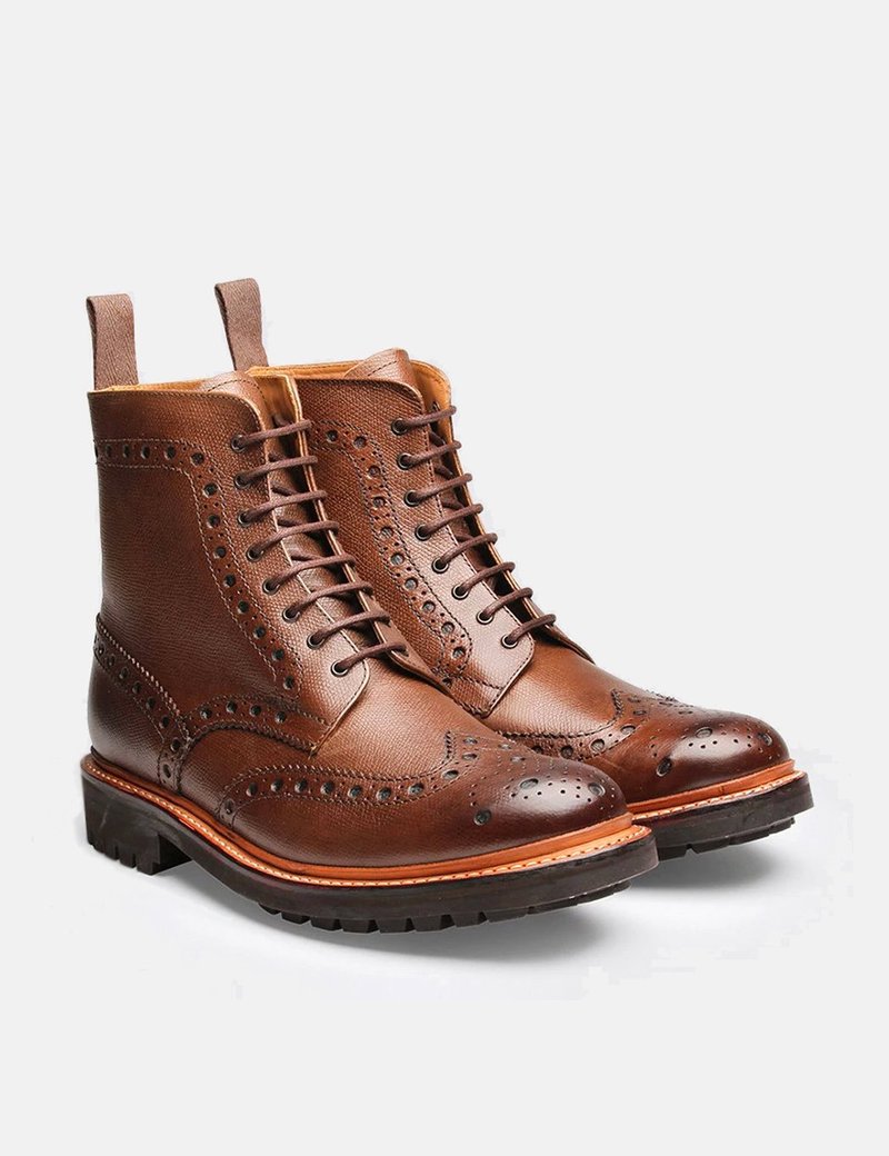 Derby Grenson Commando Grenson Fred Brogue Commando Sole Boot
