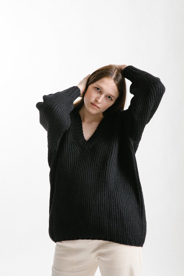 First Rite Long V Sweater First Rite Long V Sweater