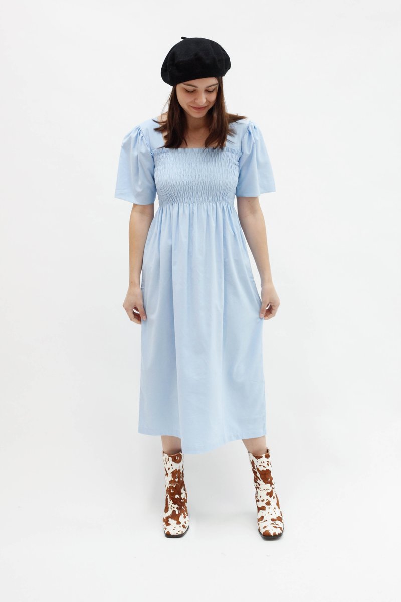 knee length dresses for ladies Toni Smocked Top