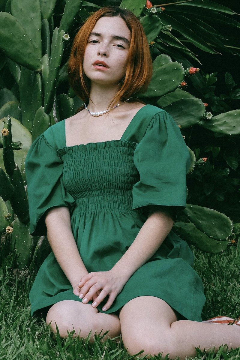 lisa says gah green dress Dahlia Dress main image 1