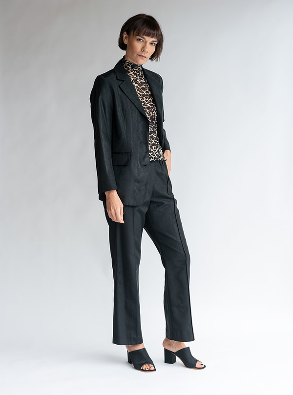 No.6 Leon Blazer - Black Moire No.6 Leon Blazer - Black Moire