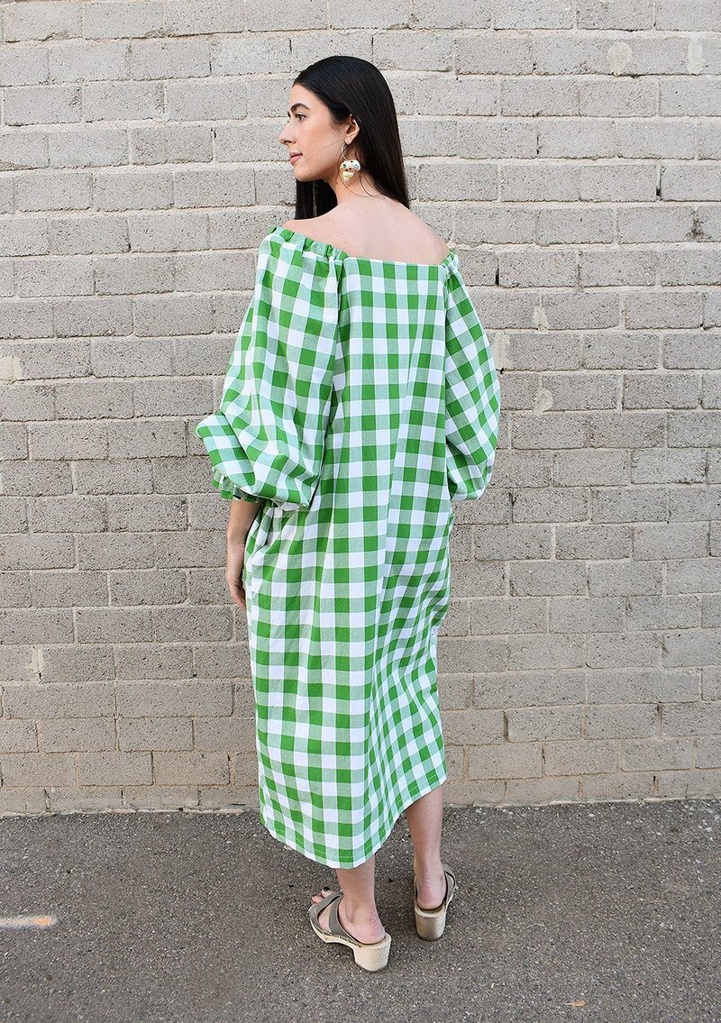 323 Gingham Dress - Green | Garmentory