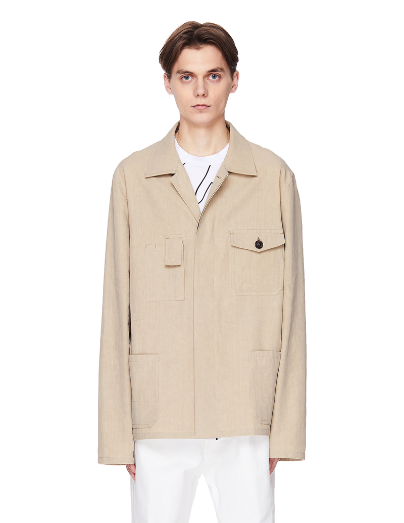 Maison Margiela Linen Safari Jacket - Beige | Garmentory