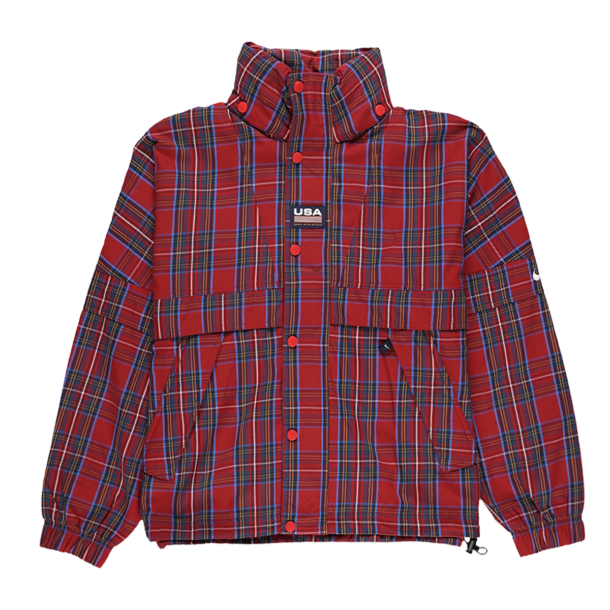 Nike Plaid Swoosh Striped Jacket Garmentory