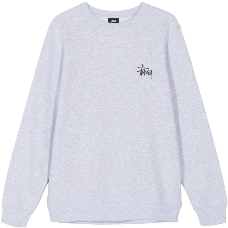 トップス BASIC STUSSY CREW ASH HEATHER XL Basic Stüssy Crew – Ash Heather | Crew Sweats | Stüssy
