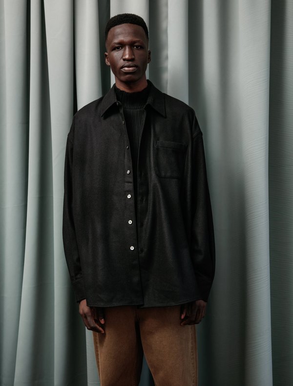 Our Legacy Borrowed Wool Shirt - black | Garmentory