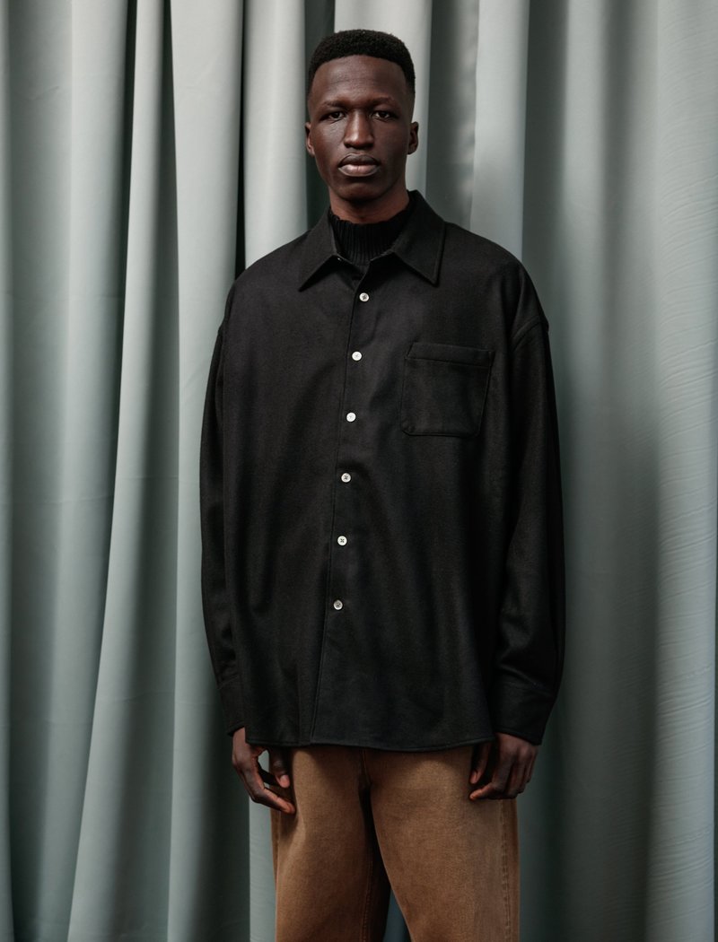 Our Legacy Borrowed Wool Shirt - black | Garmentory