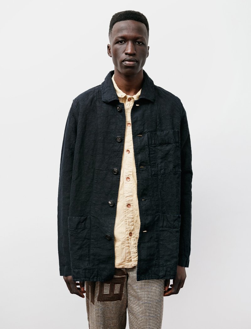 CASEY CASEY OLIVER JACKET リネンカバーオール Casey Casey Oliver Linen Jacket - Dark Navy | Garmentory