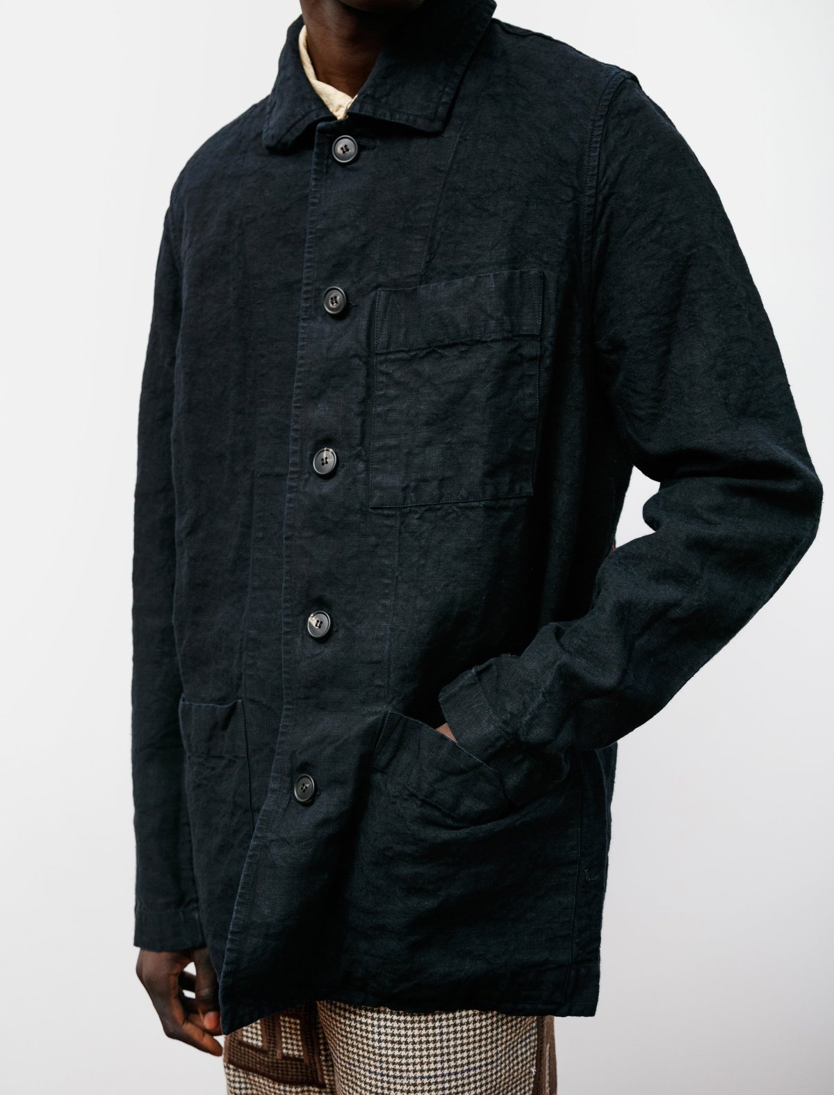 Casey Casey Oliver Linen Jacket - Dark Navy | Garmentory