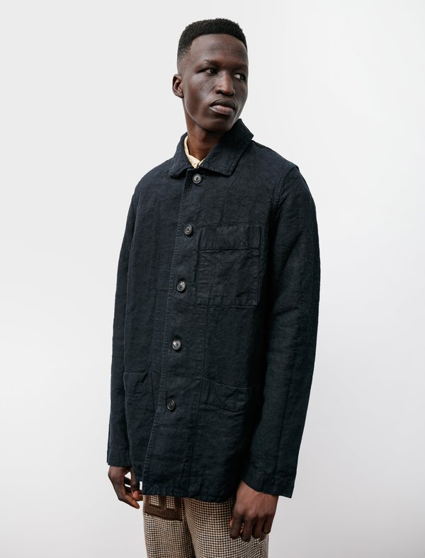 CASEY CASEY OLIVER JACKET リネンカバーオール Casey Casey Oliver Linen Jacket - Dark Navy | Garmentory