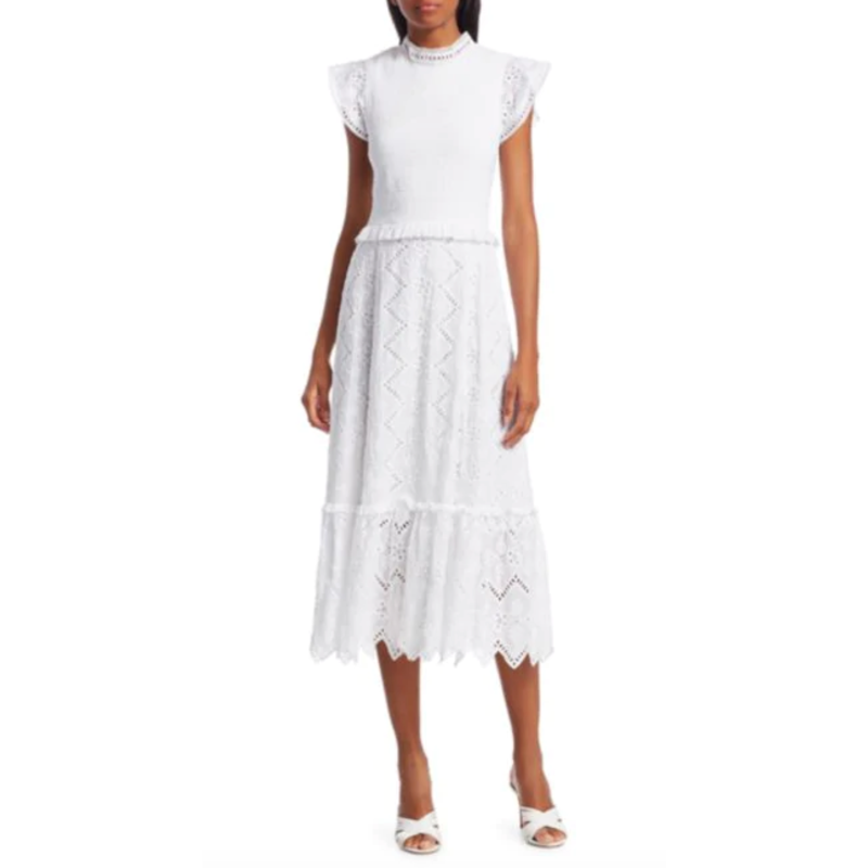 sea zippy smocked midi dress Sea NY Zippy Smocked Midi Dress