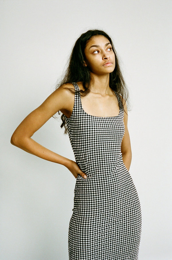 Maryam Nassir Zadeh Salma Dress - Black/White Gingham | Garmentory