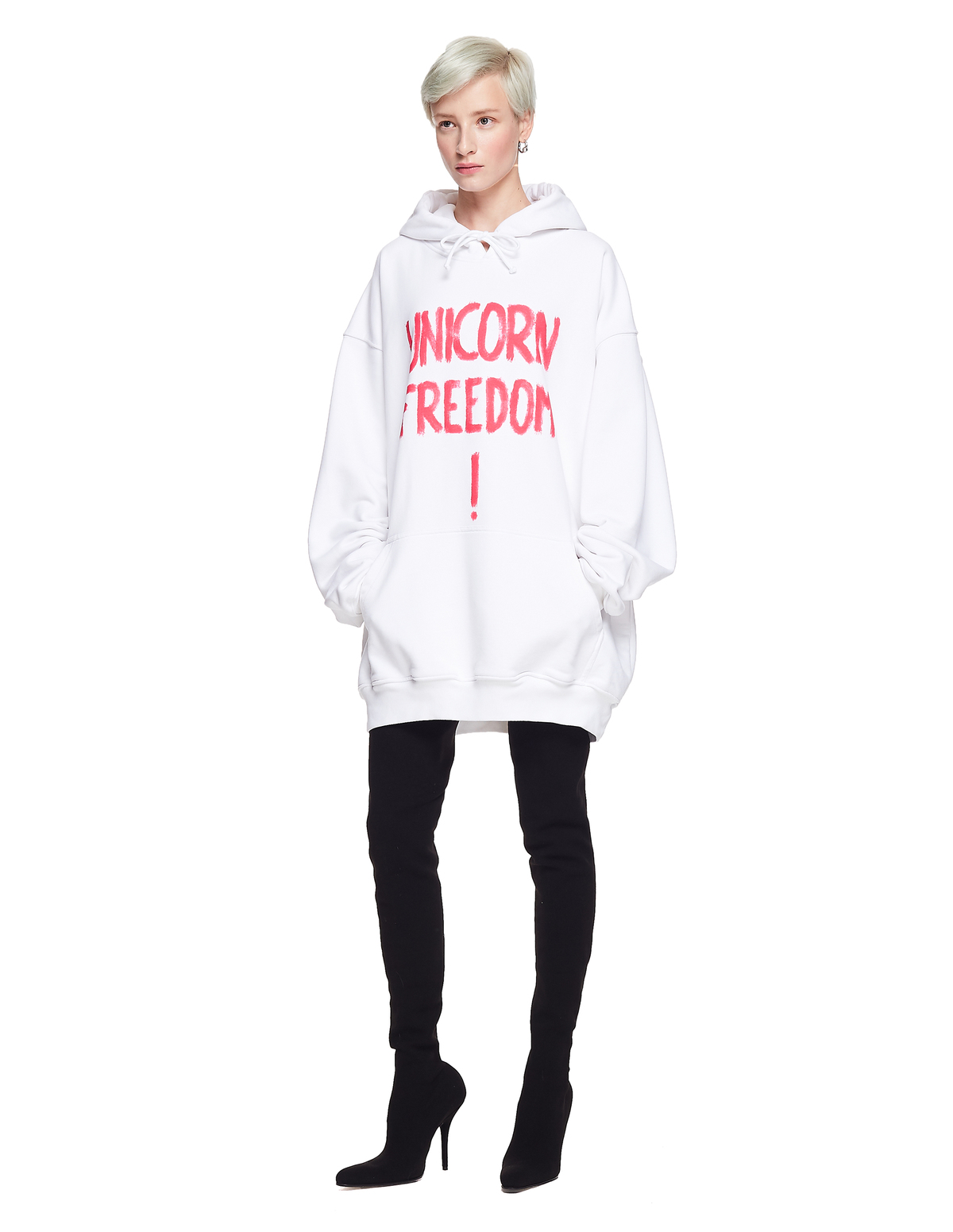 unisex Vetements Unicorn Freedom Cotton Hoodie | Garmentory