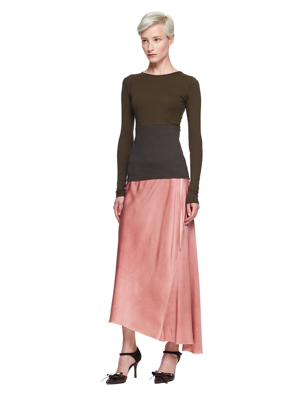Haider Ackermann Cotton/Ramie L/S T-Shirt - Green Haider Ackermann Cotton/Ramie L/S T-Shirt - Green