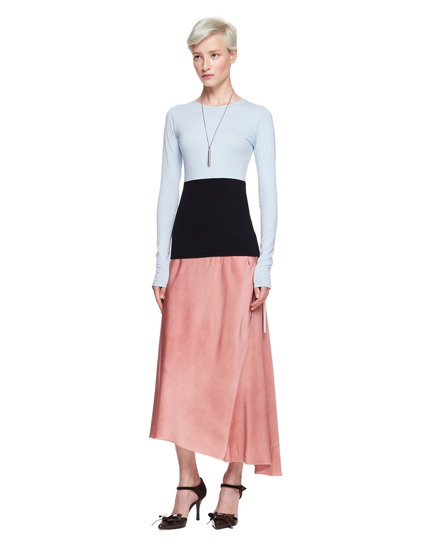 Haider Ackermann Cotton/Ramie L/S T-Shirt - Blue Haider Ackermann Cotton/Ramie L/S T-Shirt - Blue