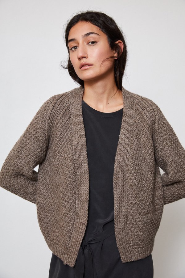 OUND HAND KNITTED WOOL CARDIGAN - CUB OUND HAND KNITTED WOOL CARDIGAN - CUB