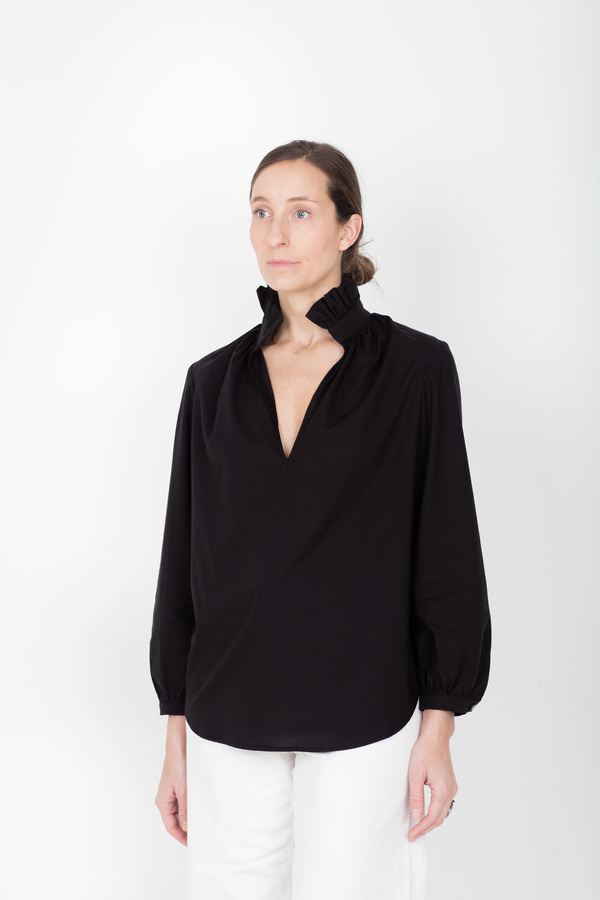 Pley Faye Ruffle Collar Shirt - Black Pley Faye Ruffle Collar Shirt - Black