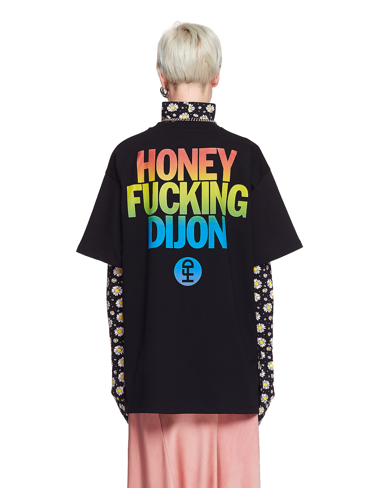MCM X Honey Dijon Tシャツ Comme Des Garcons x Honey Fucking Dijon Cotton Rainbow Logo