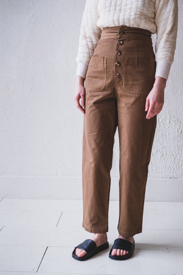Caron Callahan EMILY PANT - TAN CANVAS Caron Callahan EMILY PANT - TAN CANVAS