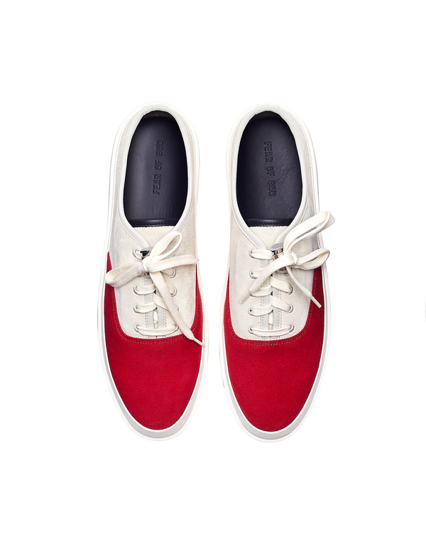 Fear of God 101 Backless Sneakers - Beige/Red Fear of God 101 Backless Sneakers - Beige/Red