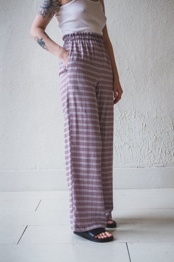 Shaina Mote LOUNGE PANT - LAVENDER CHECK Shaina Mote LOUNGE PANT - LAVENDER CHECK