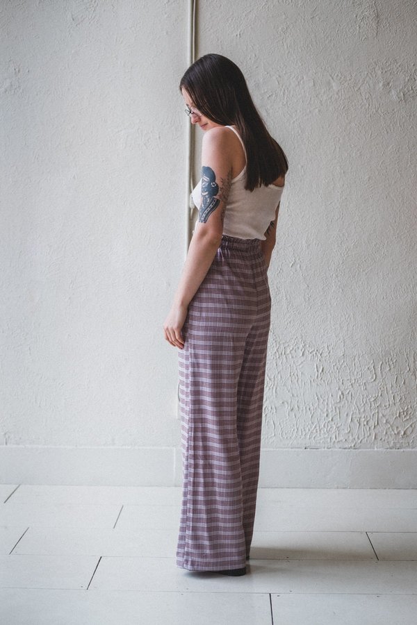 Shaina Mote LOUNGE PANT - LAVENDER CHECK Shaina Mote LOUNGE PANT - LAVENDER CHECK