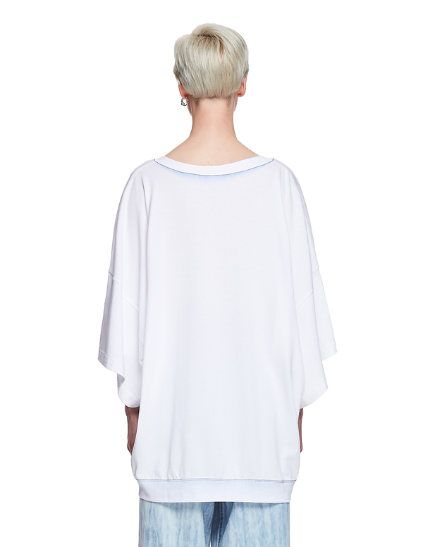 Y's Cotton Oversized T-Shirt - White Y's Cotton Oversized T-Shirt - White