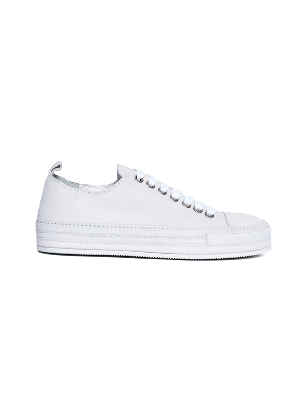 Ann Demeulemeester Suede Low-Top Sneakers - White Ann Demeulemeester Suede Low-Top Sneakers - White