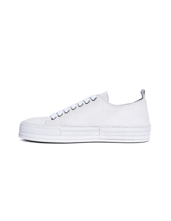 Ann Demeulemeester Suede Low-Top Sneakers - White Ann Demeulemeester Suede Low-Top Sneakers - White