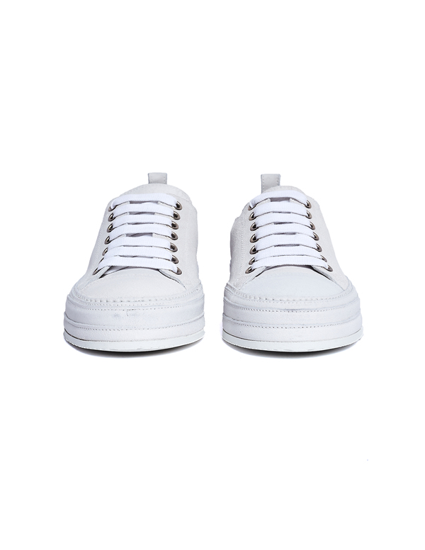 Ann Demeulemeester Suede Low-Top Sneakers - White Ann Demeulemeester Suede Low-Top Sneakers - White